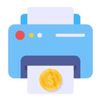 A trendy vector design of printer
