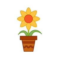 Flower isolated on white background. Vector illustration