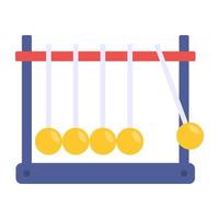 An editable design icon of newton's cradle vector