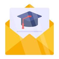 Premium download icon of academic mail vector