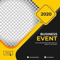 Business event social media post template vector