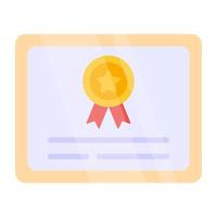 An outline design icon of degree vector