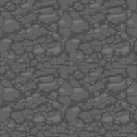 Ground seamless pattern, gray soil with stones texture for game ui. Vector illustration background backdrop organic land with rock for wallpaper.