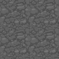 Ground seamless pattern, gray soil with stones texture for game ui. Vector illustration background backdrop organic land with rock for wallpaper.