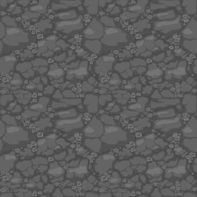 Ground seamless pattern, gray soil with stones texture for game ui. Vector illustration background backdrop organic land with rock for wallpaper.