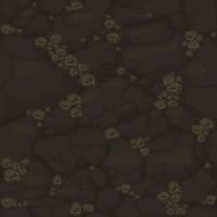 Ground seamless pattern, brown dirt soil texture for game ui. Vector illustration background backdrop organic land for wallpaper.