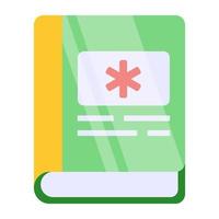 A unique design icon of medical book vector