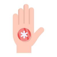 An editable design icon of medical hand vector