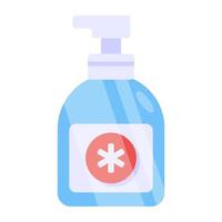 Flat design icon of hand sanitizer vector