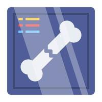 Editable design icon of bone x ray vector