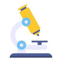 A flat design icon of microscope vector