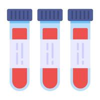 An editable design icon of sample tubes, lab apparatus vector
