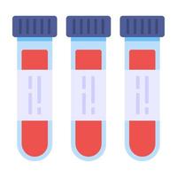 An editable design icon of sample tubes, lab apparatus vector