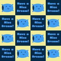 Illustration vector graphic of pattern cute pillow in kawaii style. Suitable for wallpaper, backdrop, wrapping paper and other children product.