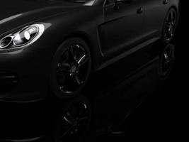 coche deportivo sobre un fondo oscuro foto