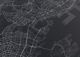 big city top view. illustration in casual graphic design. fragment hong kong 3d render photo