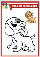 coloring book for kids. dog vector