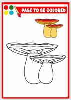 coloring book for kids. mushroom vector