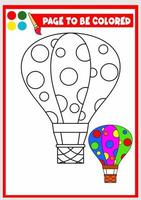 coloring book for kids. air balloon vector