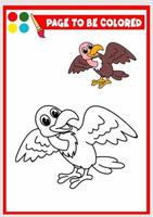 coloring book for kids. vultures vector