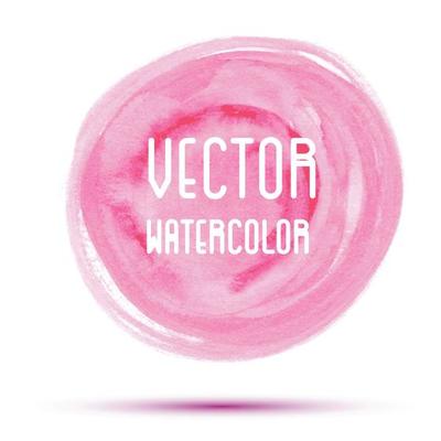 Red watercolor stain isolated on white background.