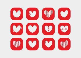 Simple Heart icon - love logo icon sign vector