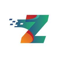 Technology Alphabet Z vector