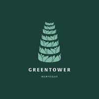 logotipo de la torre verde vector
