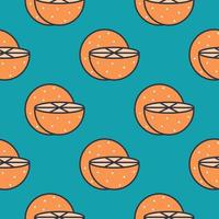 Oranges seamless pattern vector illustration