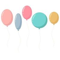 Balloons simple isolated vector illustration