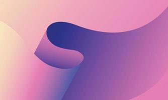 Curved corner paper vector design for poster and print background. Scroll page curls in 3d for wallpaper. Collection of abstract paper in pastel color gradient.