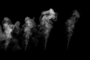 Abstract powder or smoke effect isolated on black background photo