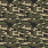 Texture military camouflage repeats seamless army green hunting. Abstract military camo background for army and hunting textile print. Vector illustration. Free Vector, Pixel art style