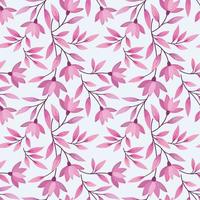 Seamless pattern with pink flowers design. vector