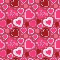 Valentine's concept with heart shape design seamless pattern. vector