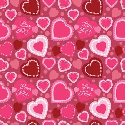 Valentine's concept with heart shape design seamless pattern.