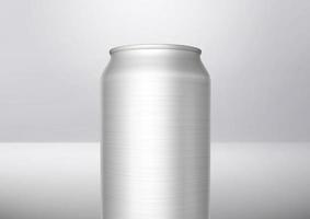 Aluminum cans for advertising in room studio photo