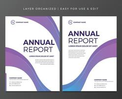 Brochure or flyer layout template, annual report cover design background vector