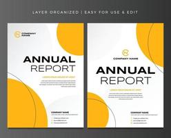Brochure or flyer layout template, annual report cover design background vector