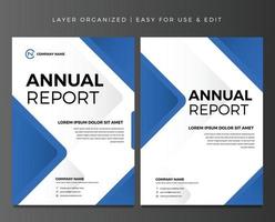 Brochure or flyer layout template, annual report cover design background vector