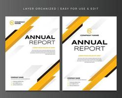 Brochure or flyer layout template, annual report cover design background vector