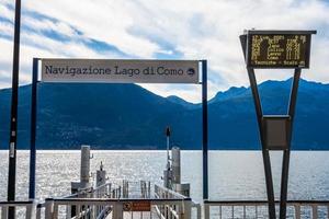 Ferry pier in lake Como photo