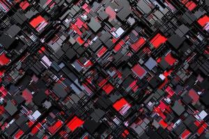 3d illustration of a pattern in the form of a metal, technological plating of a spaceship or a robot. photo