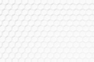 3d illustration of a white honeycomb. Pattern of simple geometric hexagonal shapes, mosaic background. photo