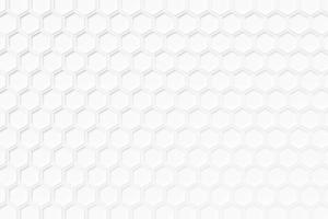 3d illustration of a white honeycomb. Pattern of simple geometric hexagonal shapes, mosaic background. photo