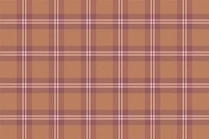Tartan plaid pattern with texture and warm color. vector