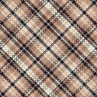 Tartan plaid pattern with texture and coffee color. vector