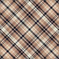 Tartan plaid pattern with texture and coffee color. vector