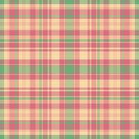 Tartan plaid pattern with texture and retro color. vector