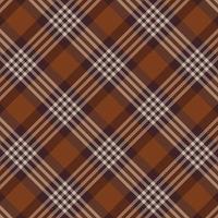 Tartan plaid pattern with texture and coffee color. vector